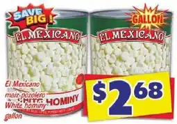 Savers Cost Plus El Mexicano white hominy offer