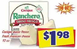 Savers Cost Plus Cacique ranchero queso fresco offer
