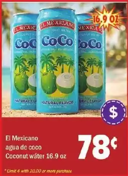 Savers Cost Plus El Mexicano agua de coco offer