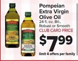 Foodtown supermarkets Pompeian extra virgin olive oil offer