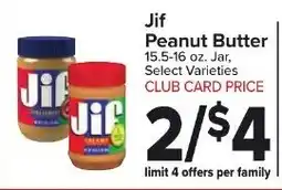 Foodtown supermarkets Jif Peanut Butter offer