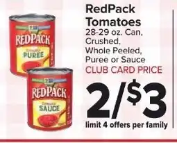 Foodtown supermarkets RedPack Tomatoes offer