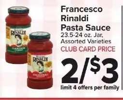 Foodtown supermarkets Francesco Rinaldi Pasta Sauce offer
