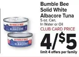Foodtown supermarkets Bumble Bee solid white albacore tuna offer