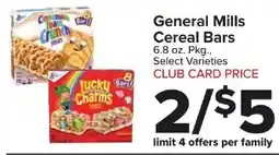 Foodtown supermarkets General Mills Cereal Bars offer