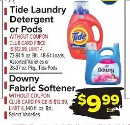 Foodtown supermarkets Tide Laundry Detergent or Pods offer