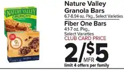 Foodtown supermarkets Nature Valley Granola Bars offer