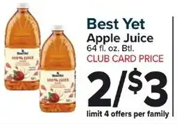 Foodtown supermarkets Best Yet Apple Juice offer