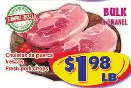 Savers Cost Plus Fresh pork chops offer