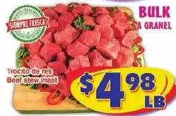 Savers Cost Plus Beef stew meat offer