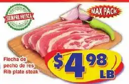 Savers Cost Plus Rib plate steak offer