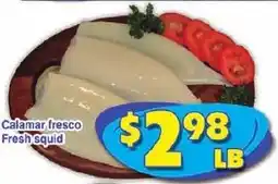 Savers Cost Plus Calamar fresco fresh squid offer