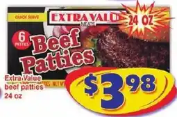 Savers Cost Plus Extra Value beef patties offer