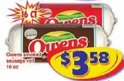 Savers Cost Plus Owens smoked sausage roll offer