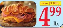 DeMoulas Market Basket Croissant Ham and Cheese Sandwich offer