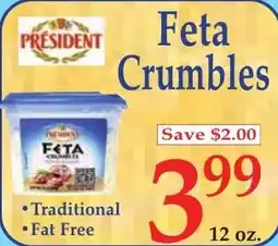 DeMoulas Market Basket President feta crumbles offer