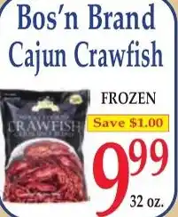 DeMoulas Market Basket Bos'n Brand Cajun Crawfish offer