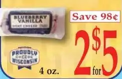 DeMoulas Market Basket Blueberry Vanilla Goat Cheese offer