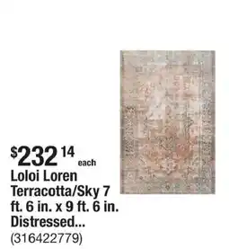 The Home Depot Loloi loren terracotta/sky 7 offer