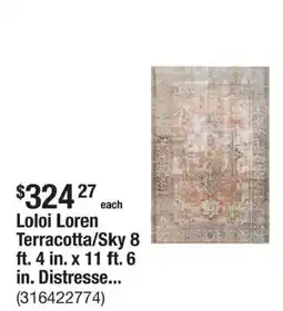 The Home Depot Loloi loren terracotta/sky offer