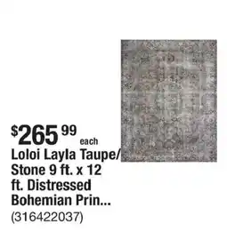 The Home Depot Loloi Layla Taupe/Stone offer