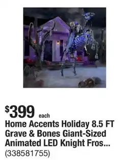 The Home Depot Home Accents Holiday Grave & Bones Giant-Sized Animated LED Knight Fros... offer