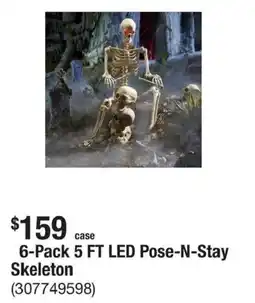 The Home Depot 6-Pack 5 FT LED Pose-N-Stay Skeleton offer