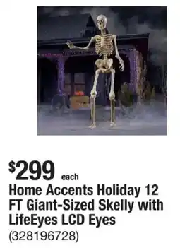 The Home Depot Home Accents Holiday 12 FT Giant-Sized Skelly with LifeEyes LCD Eyes offer