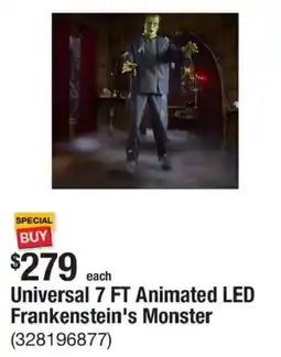 The Home Depot Universal 7 FT Animated LED Frankenstein's Monster offer