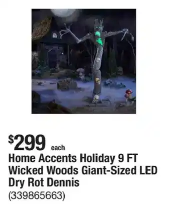 Home Accents Holiday Wicked Woods Giant-Sized LED Dry Rot Dennis