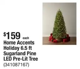 The Home Depot Home Accents Holiday Sugarland Pine LED Pre-Lit Tree offer