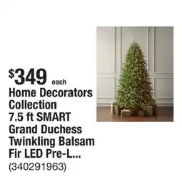 The Home Depot Home Decorators Collection Grand Duchess Twinkling Balsam Fir LED Pre-L... offer