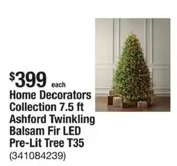 The Home Depot Home Decorators Collection Ashford Twinkling Balsam Fir LED Pre-Lit Tree offer