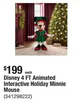 The Home Depot Disney 4 FT Animated Interactive Holiday Minnie Mouse offer