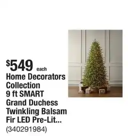 The Home Depot Home Decorators Collection Grand Duchess Twinkling Balsam Fir LED Pre-Lit... offer