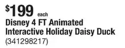 The Home Depot Disney 4 ft animated interactive holiday daisy duck offer