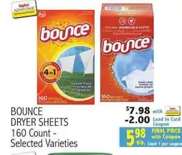 Ingles Markets Bounce dryer sheets offer