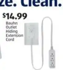Aldi Bauhn Outlet Hiding Extension Cord offer
