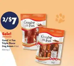 Family Dollar Good 'n' Fun Triple Flavor Dog Bones offer