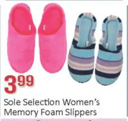 General Discount Sole Selection Women's Memory Foam Slippers offer