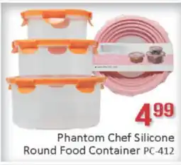 General Discount Phantom Chef Silicone Round Food Container PC-412 offer
