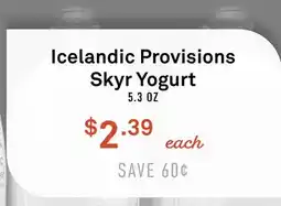 Standard Market Icelandic Provisions Skyr Yogurt offer