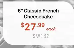 Standard Market 6 Classic French Cheesecake offer
