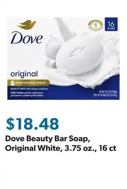 Sam's Club Dove Beauty Bar Soap, Original White, 3.75 oz., 16 ct offer