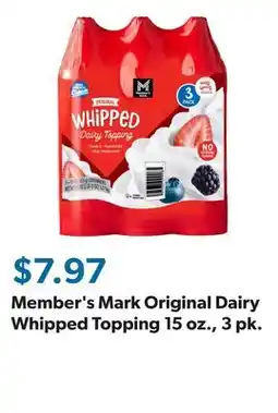 Sam's Club Member's Mark Original Dairy Whipped Topping 15 oz., 3 pk offer