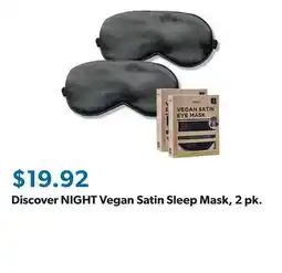 Sam's Club Discover NIGHT Vegan Satin Sleep Mask, 2 pk offer