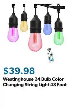 Sam's Club Westinghouse 24 Bulb Color Changing String Light 48 Foot offer