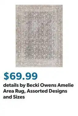 Sam's Club details by Becki Owens Amelie Area Rug, Assorted Designs and Sizes offer