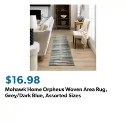 Sam's Club Mohawk Home Orpheus Woven Area Rug, Grey/Dark Blue, Assorted Sizes offer