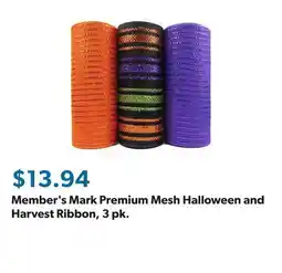 Sam's Club Member's Mark Premium Mesh Halloween and Harvest Ribbon, 3 pk offer